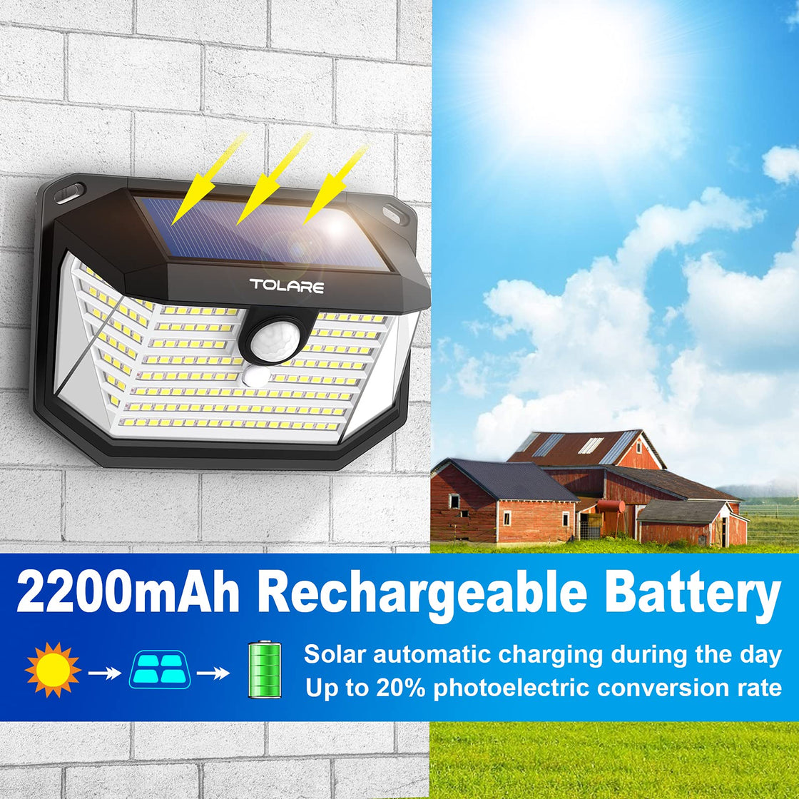 Tolare Outdoor Solar Lamps With Motion Detector