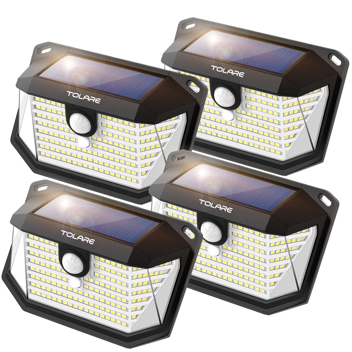 Tolare Outdoor Solar Lamps With Motion Detector 4 Pieces